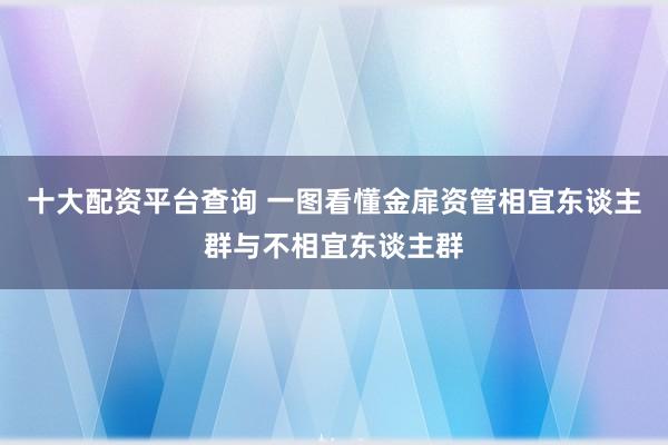 十大配资平台查询 一图看懂金扉资管相宜东谈主群与不相宜东谈主群