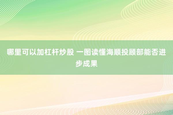 哪里可以加杠杆炒股 一图读懂海顺投顾部能否进步成果
